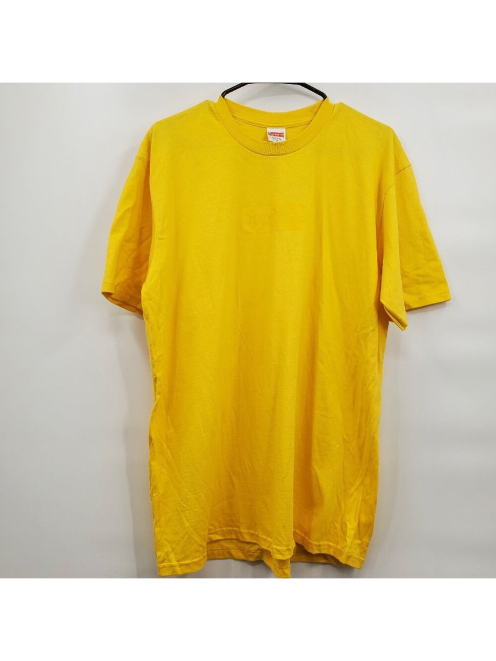 Supreme Tonal Box Logo Tee Shirt Top Men Size Large Short Sleeve Yellow